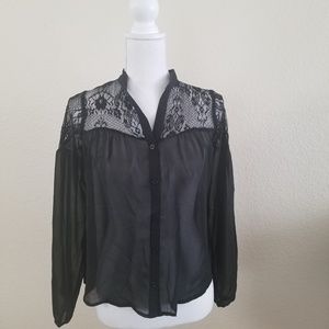 Black Lace Blouse